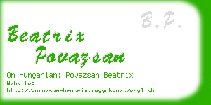 beatrix povazsan business card